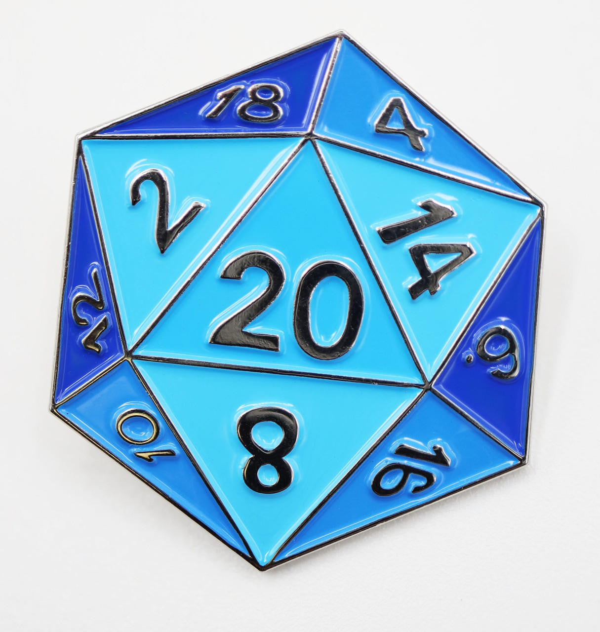 Foam Brain Games Blue D20 Enamel Pin